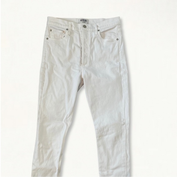 AGOLDE Nico High Rise Slim Fit Jeans in Blurred White Size 28 - Picture 4 of 12